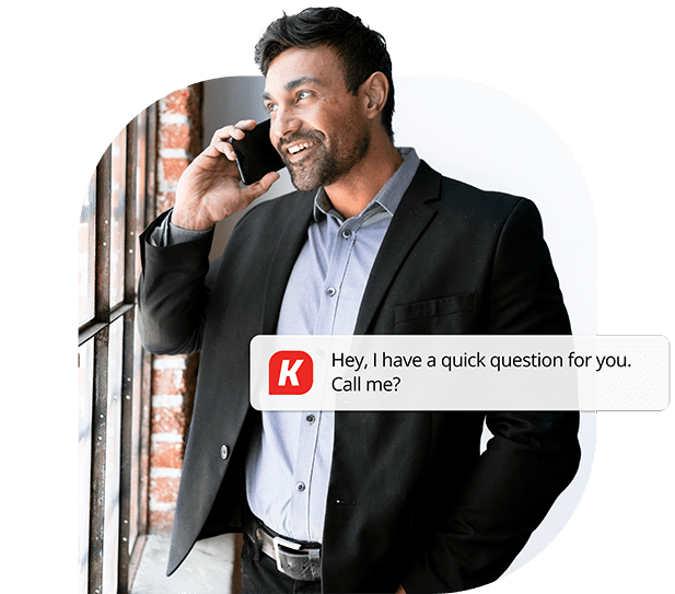 Kixie asset example with integration overlay