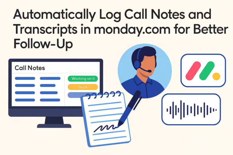 Automatically Log Call Notes and Transcripts in monday.com for Better Follow-Up (1)