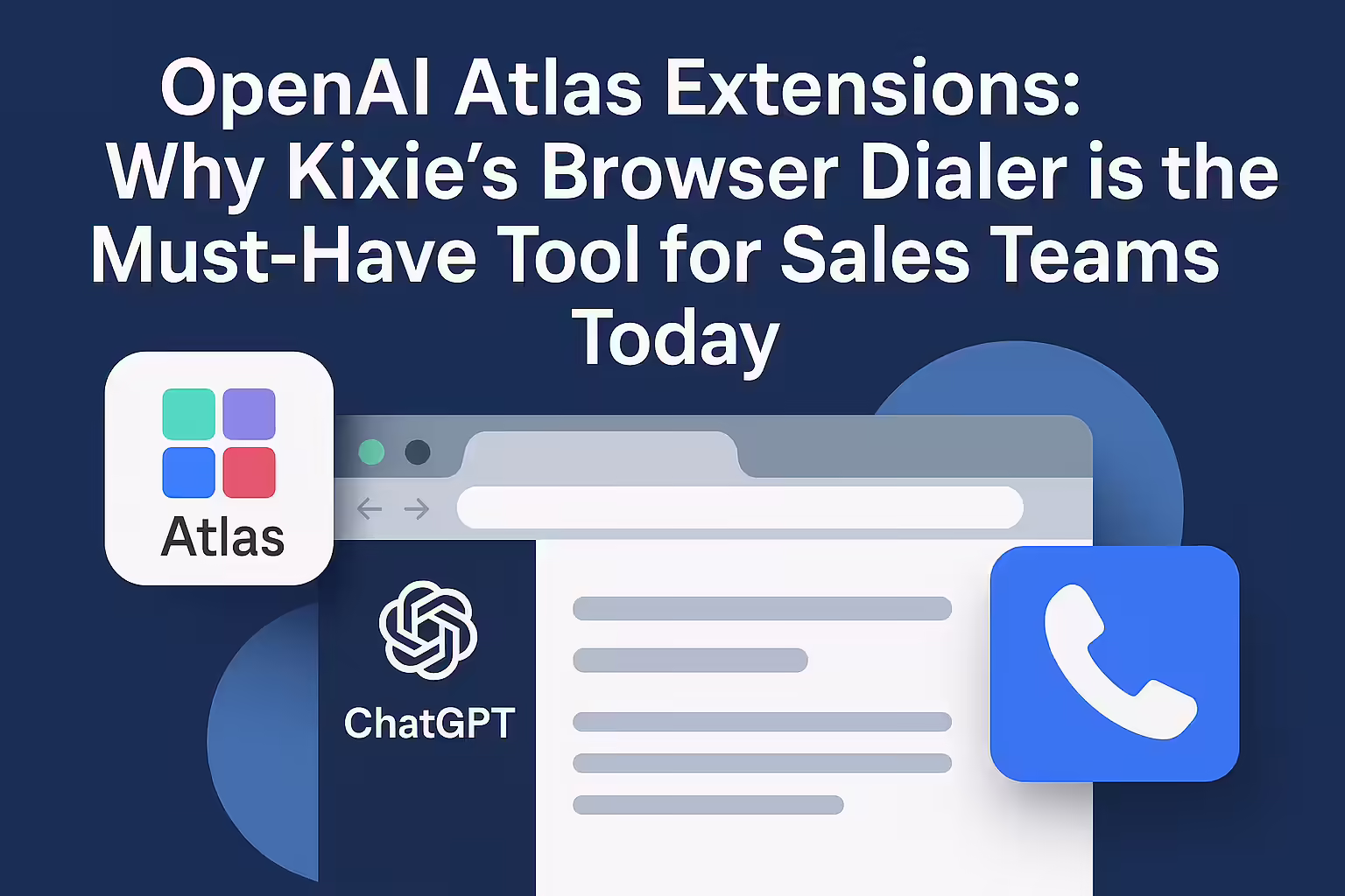 OpenAI Atlas Extensions- Why Kixie’s Browser Dialer is the Must-Have Tool for Sales Teams Today