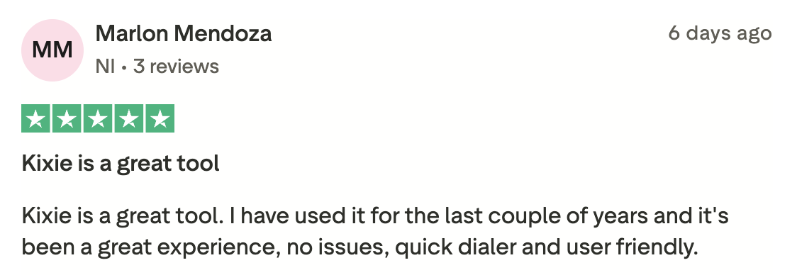 Customer 5-star review screenshot 2