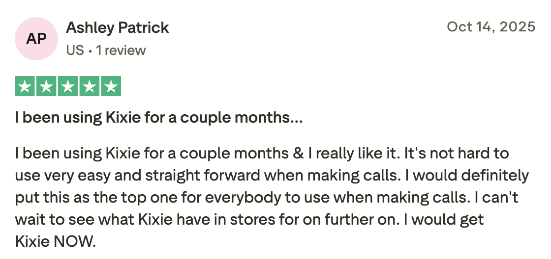 Customer 5-star review screenshot 4