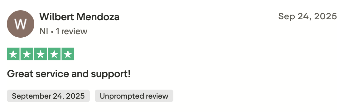 Customer 5-star review screenshot 12