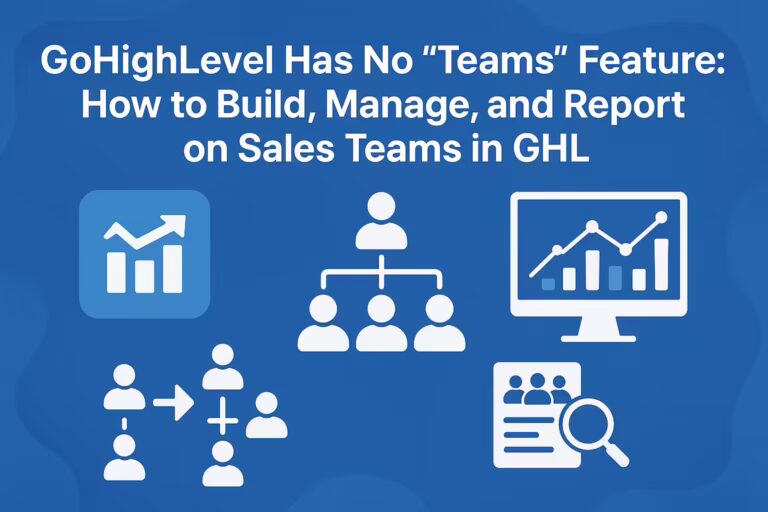 How to Build, Manage, and Report on Sales Teams in GHL