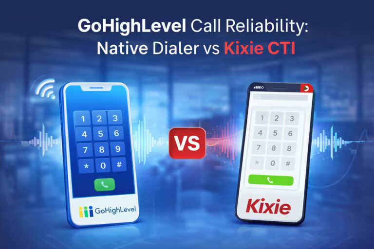 GoHighLevel Call Reliability with Native Dialer Versus Kixie CTI