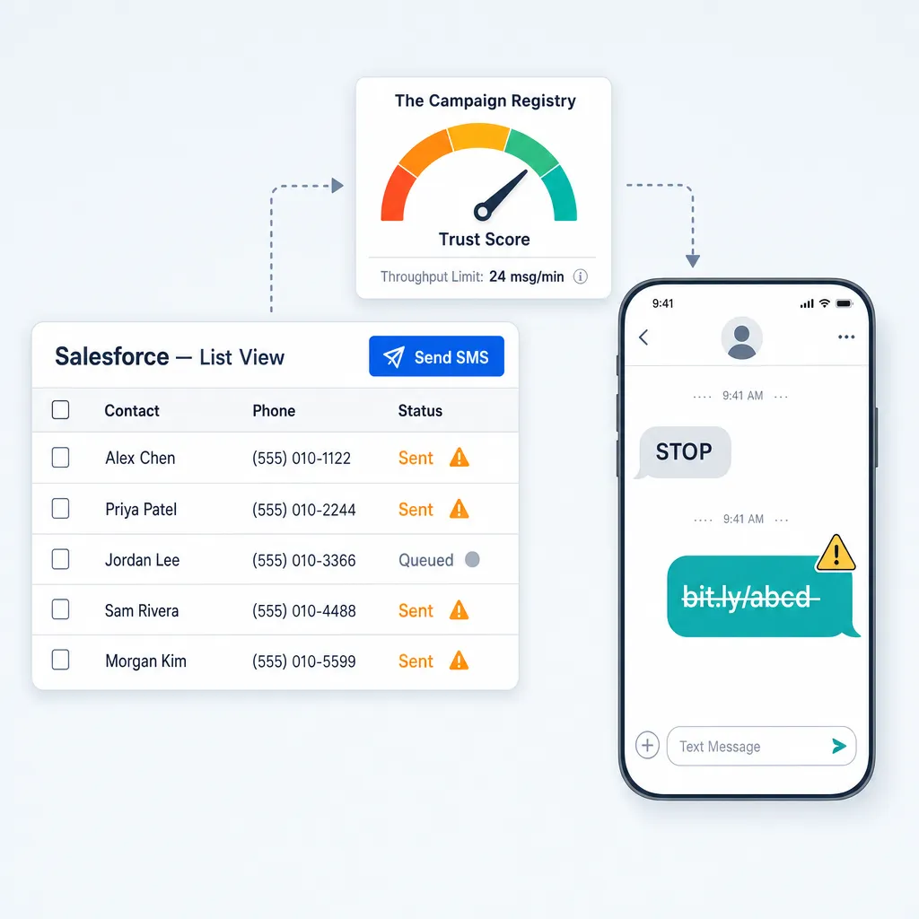  A2P 10DLC Compliance for Salesforce List View Bulk SMS