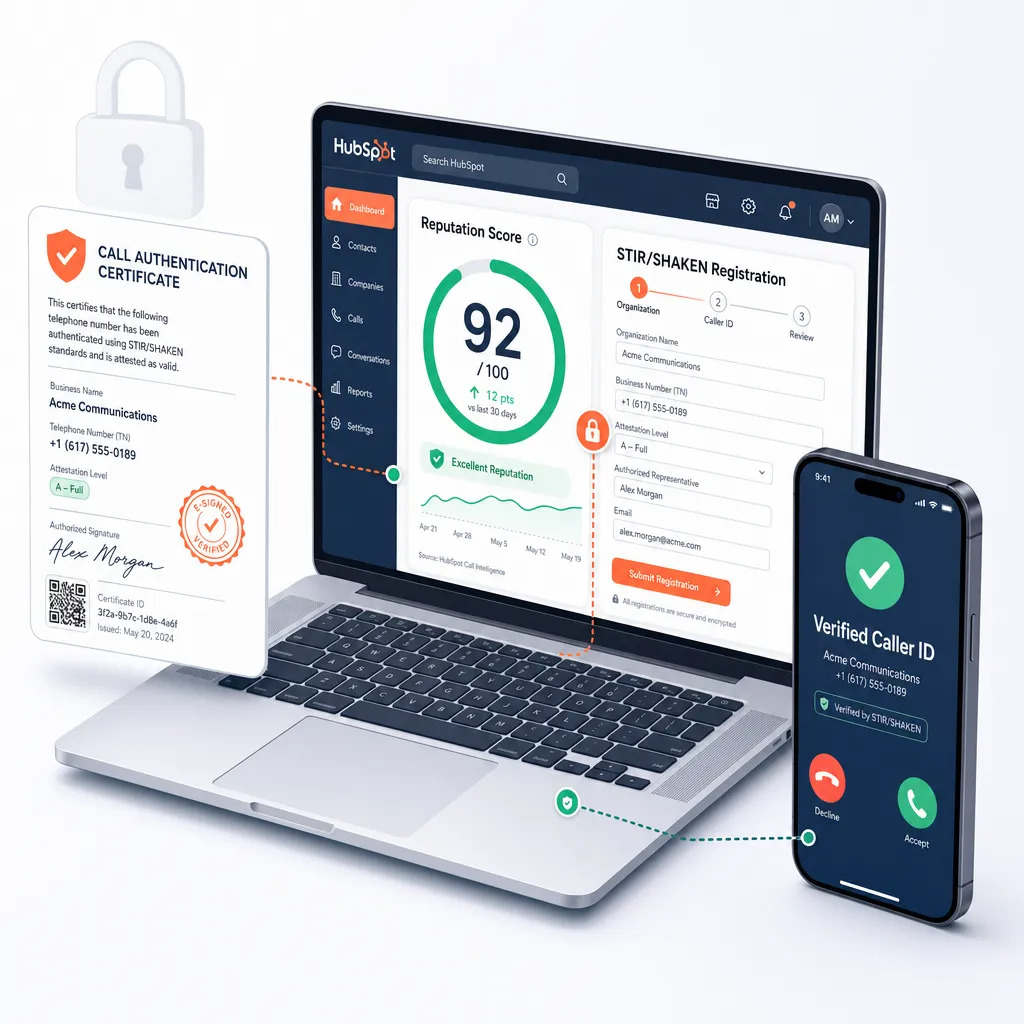 Advanced Reputation Management for HubSpot Numbers and STIR/SHAKEN Registration