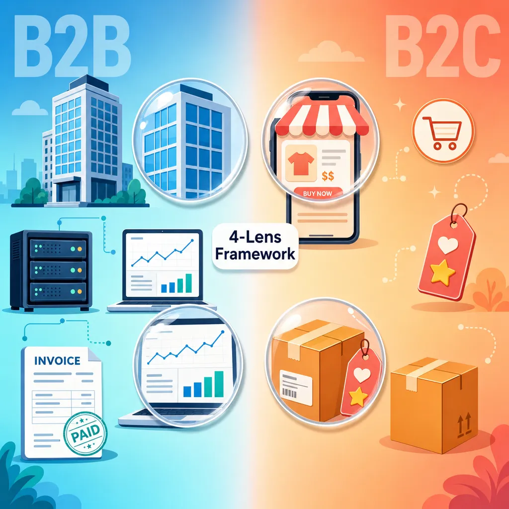 B2B vs B2C Business Classification Methods: The 4-Lens Framework