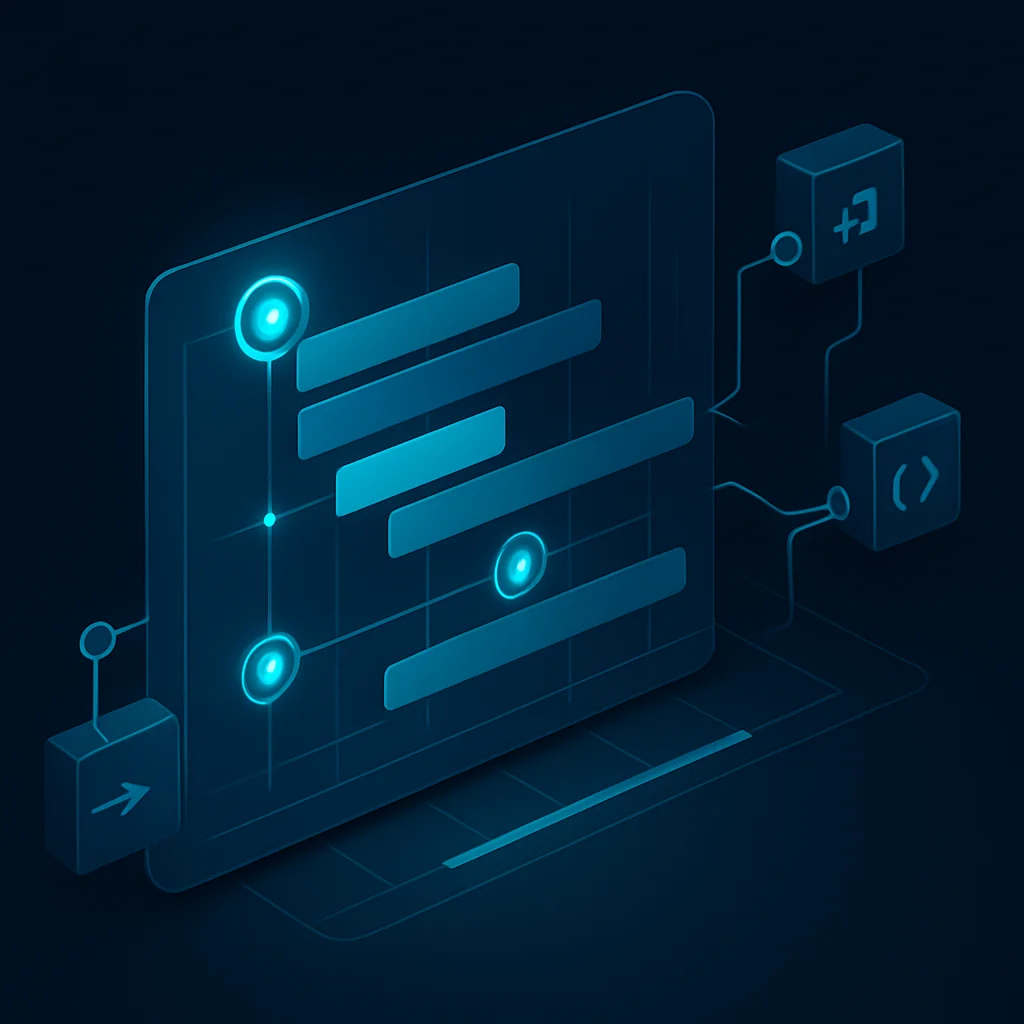 Futuristic timeline roadmap representing AI sales dashboard implementation phases and milestones