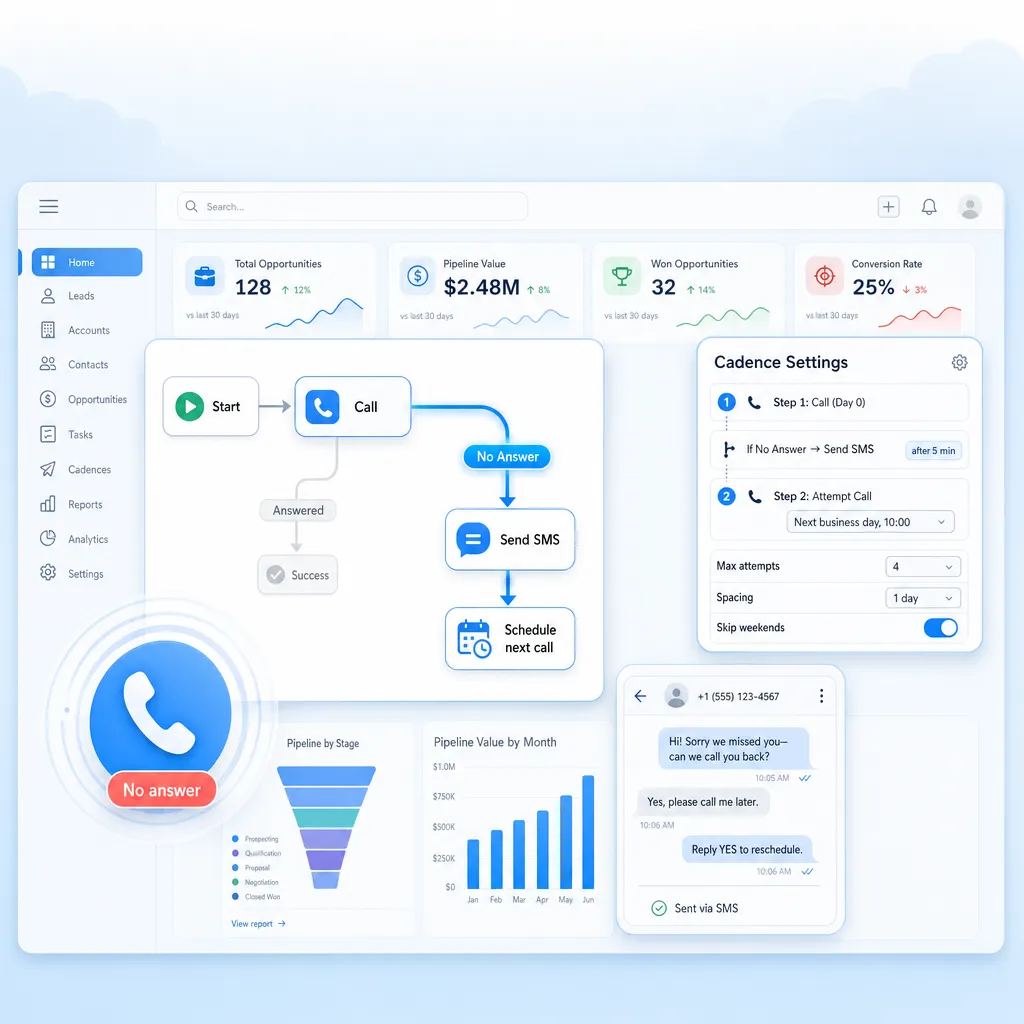 Configuration Guide: Workflow 2 (“No Answer” Cadence)