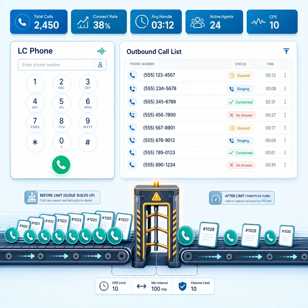 High-Volume Dialing Constraints on LC Phone