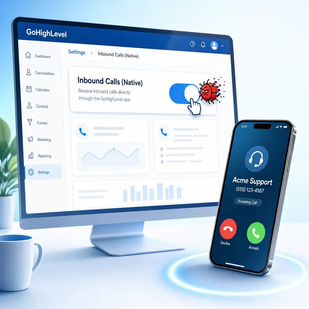 
        
        How to Fix the GoHighLevel Inbound Call Bug on the Native System
    