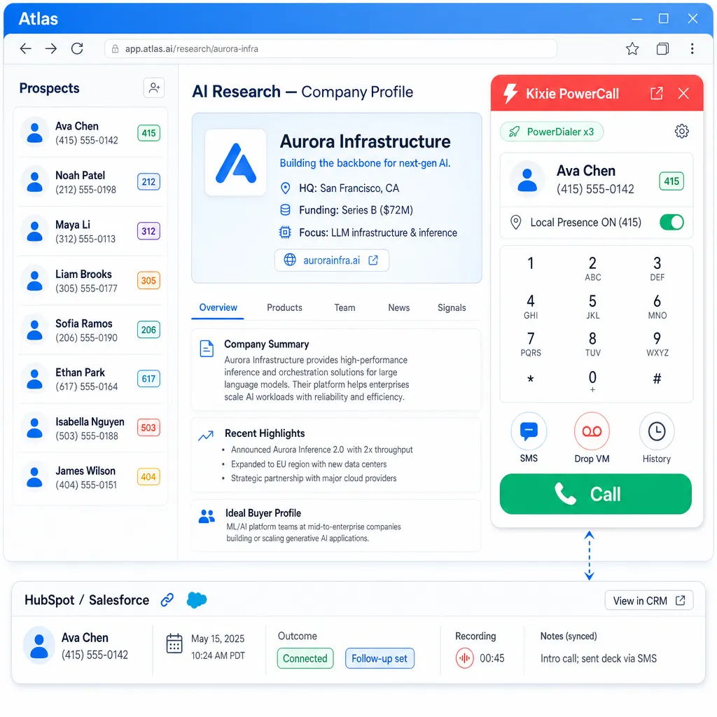 Layering Kixie's Sales Engine on Atlas's AI Brain