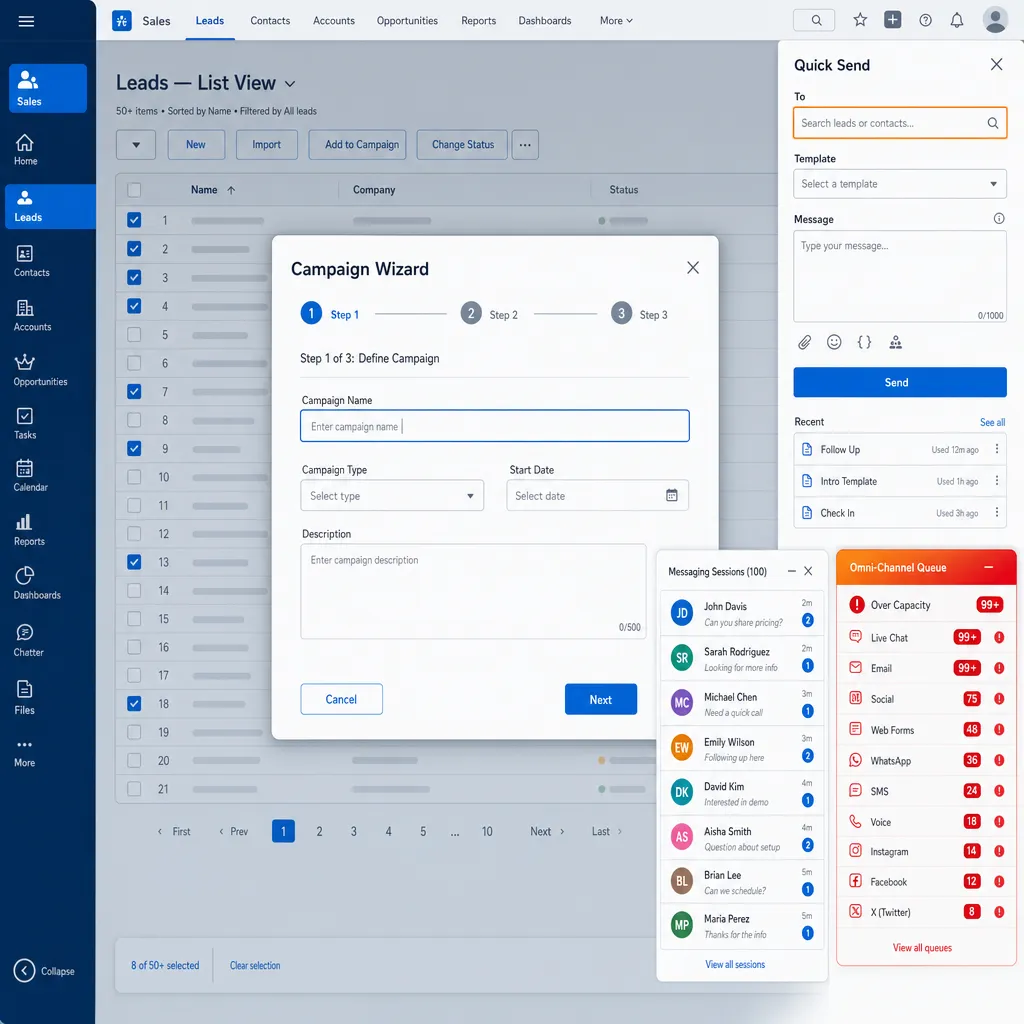  Limitations of Native Salesforce List Views for Bulk SMS