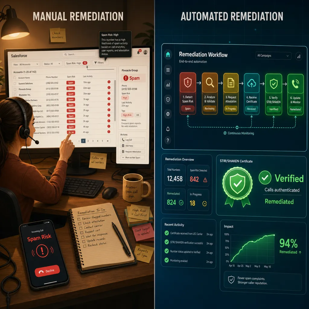 Remediation for Spam Calls: Manual vs. Automation