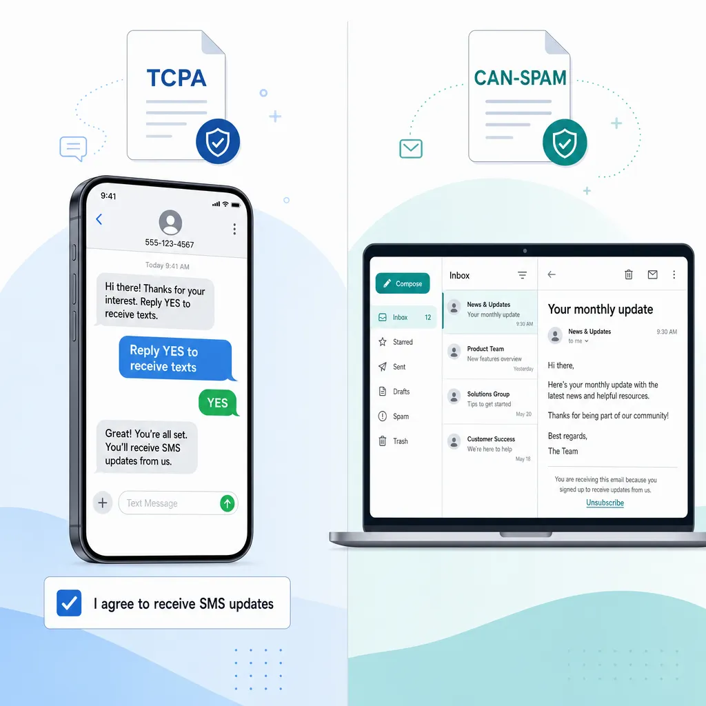 SMS and Email Marketing Compliance: A Guide to TCPA and CAN-SPAM