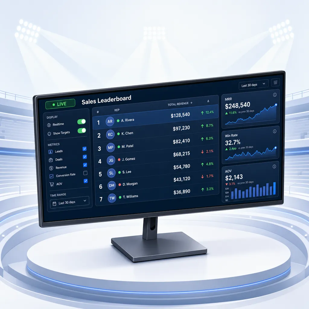 
        
        Strategic Configuration of Sales Metrics for Real-Time Leaderboards
    