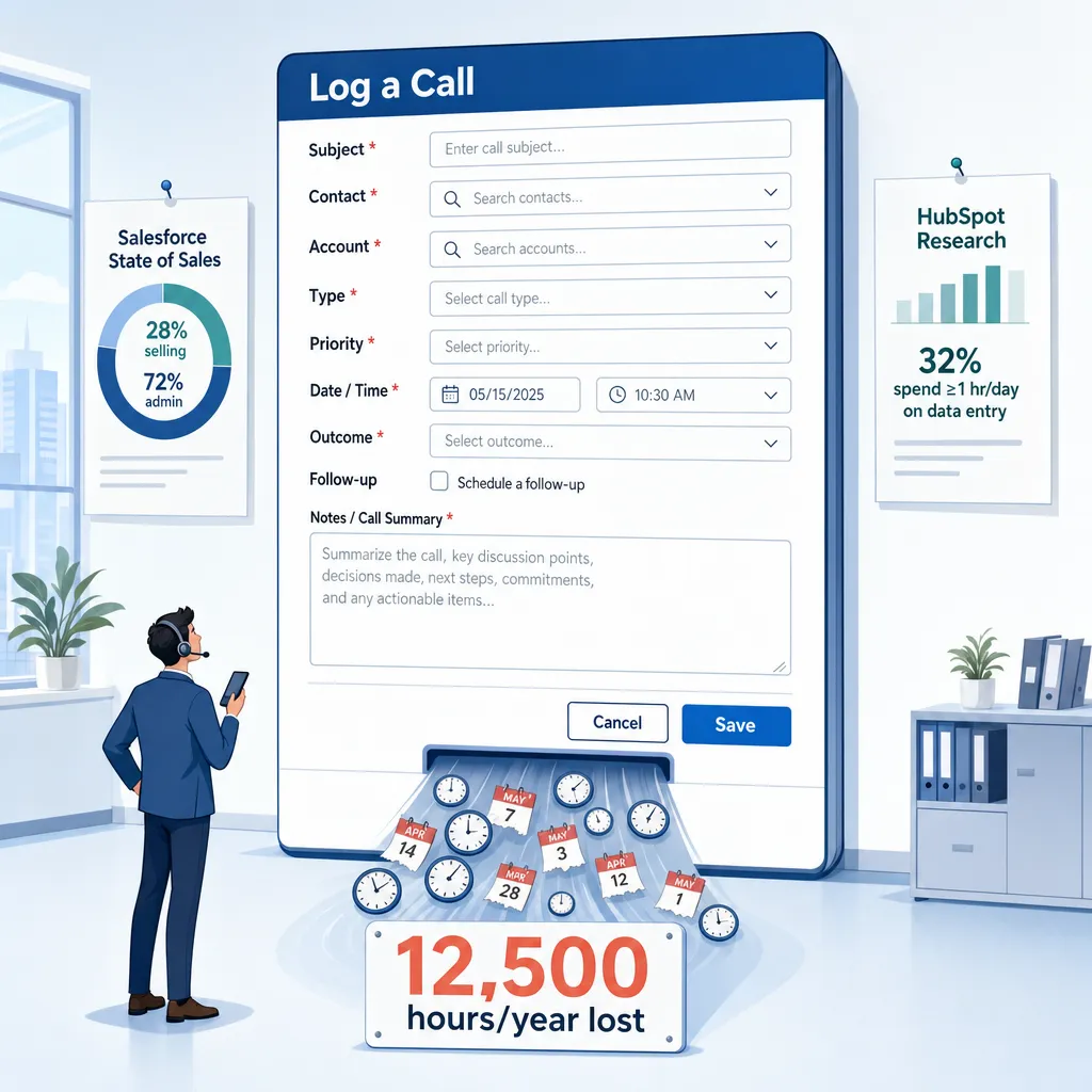 
        
        
        The Operational Costs of Manual Salesforce Call Logging
    