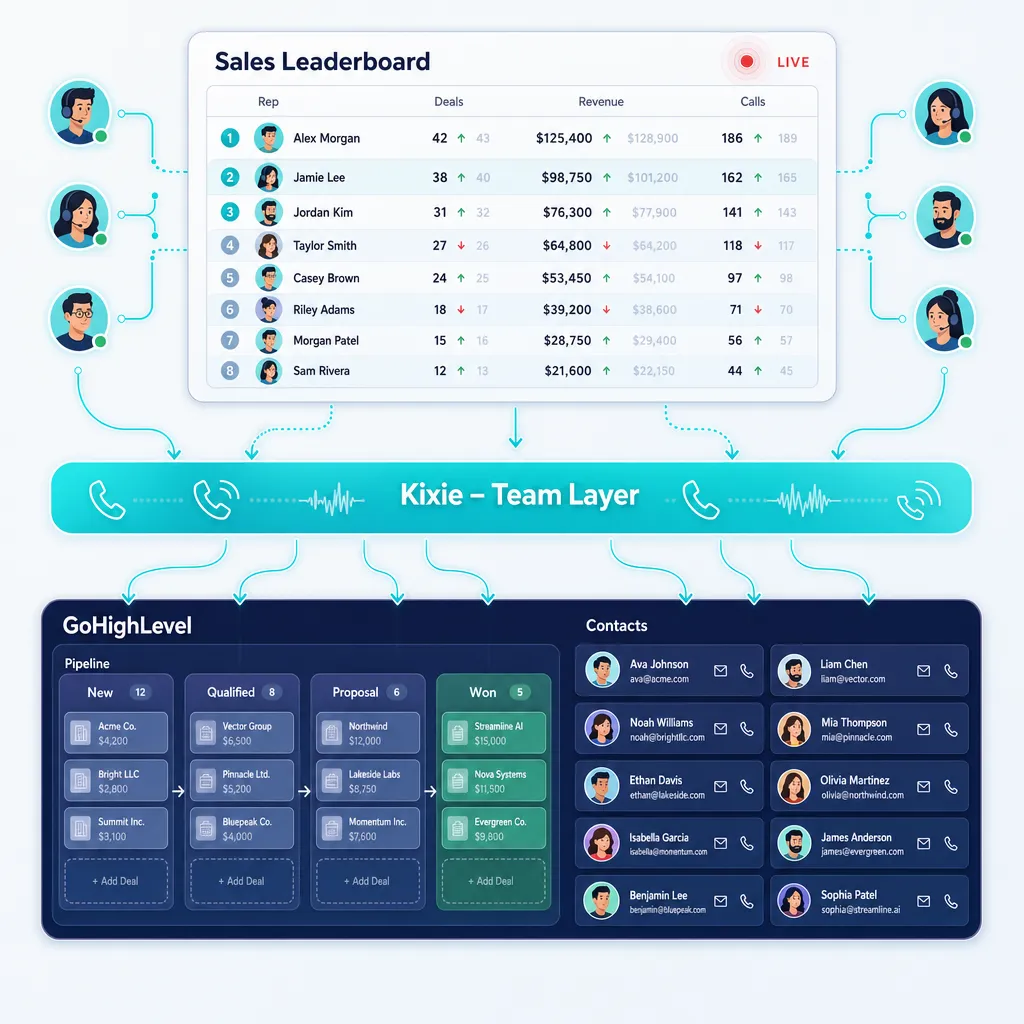 
        
        The Solution Architecture – Kixie as the "Team Layer" for GoHighLevel
    