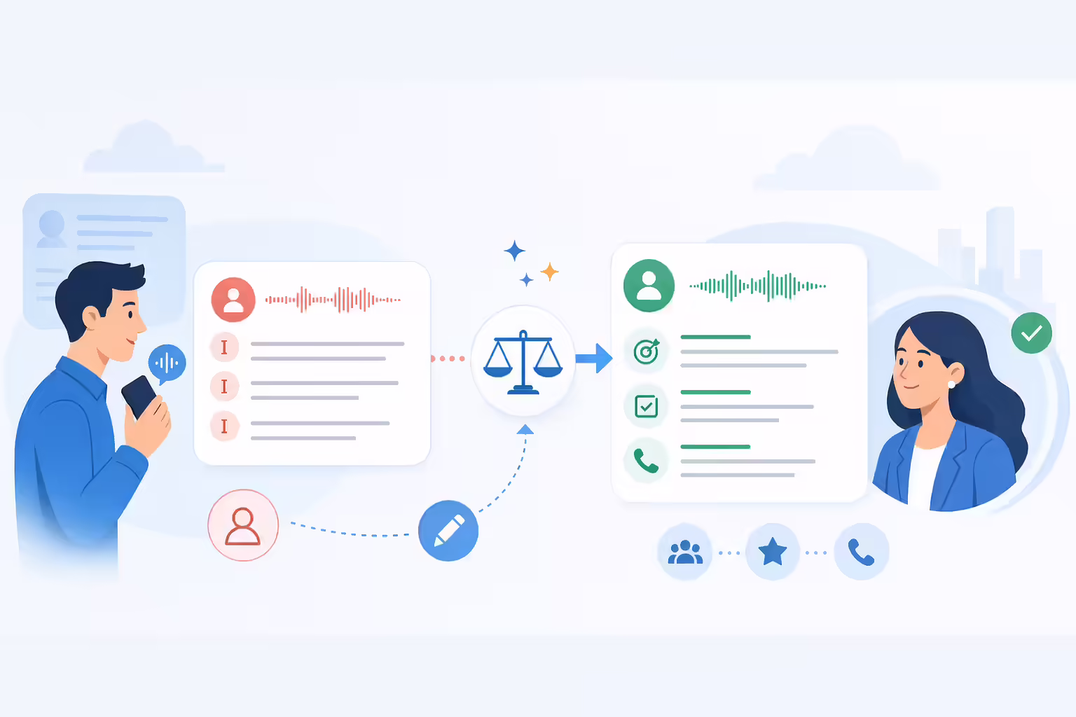 Sales voicemail reframed from seller-focused to prospect-focused