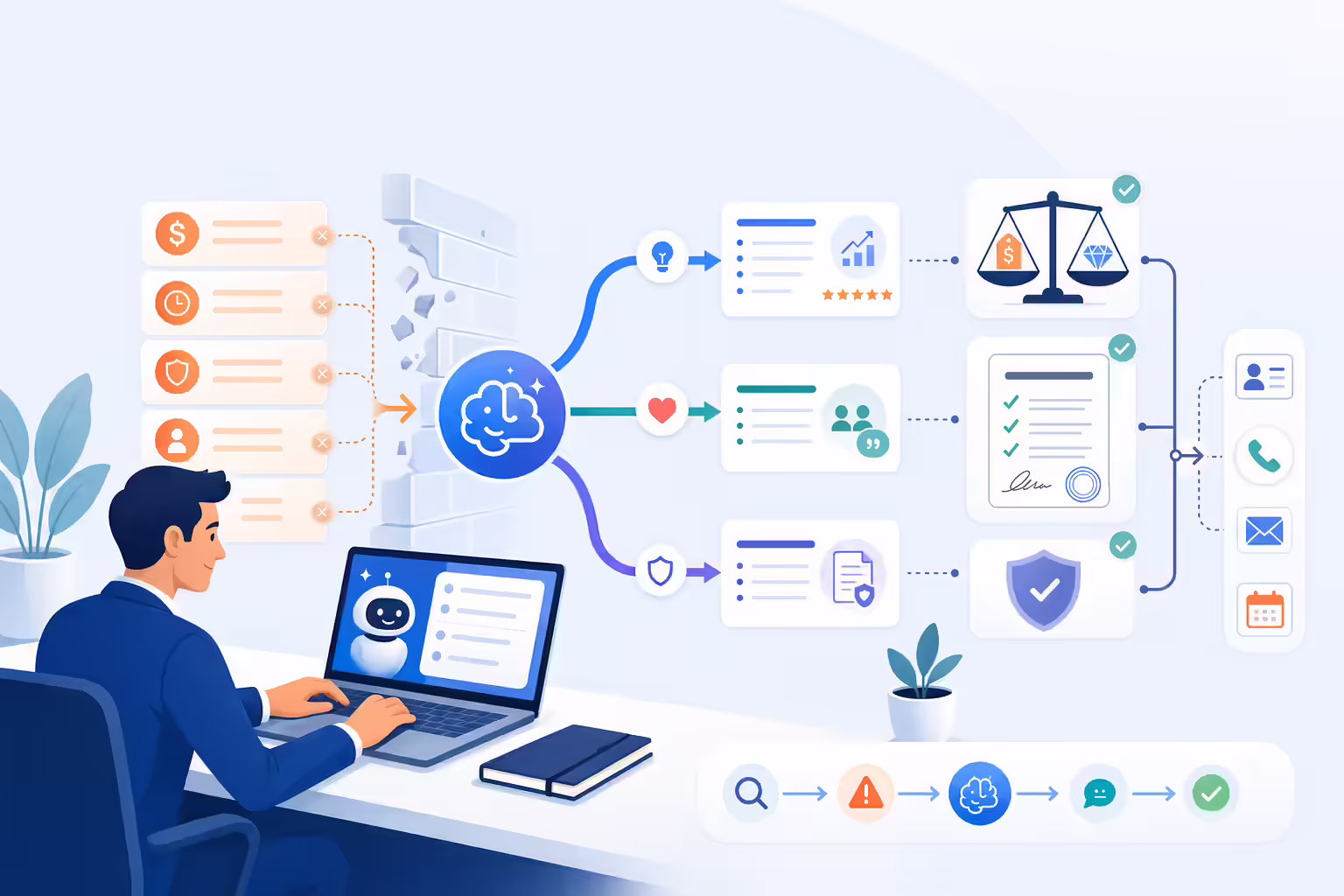 AI-assisted objection handling and negotiation workflow