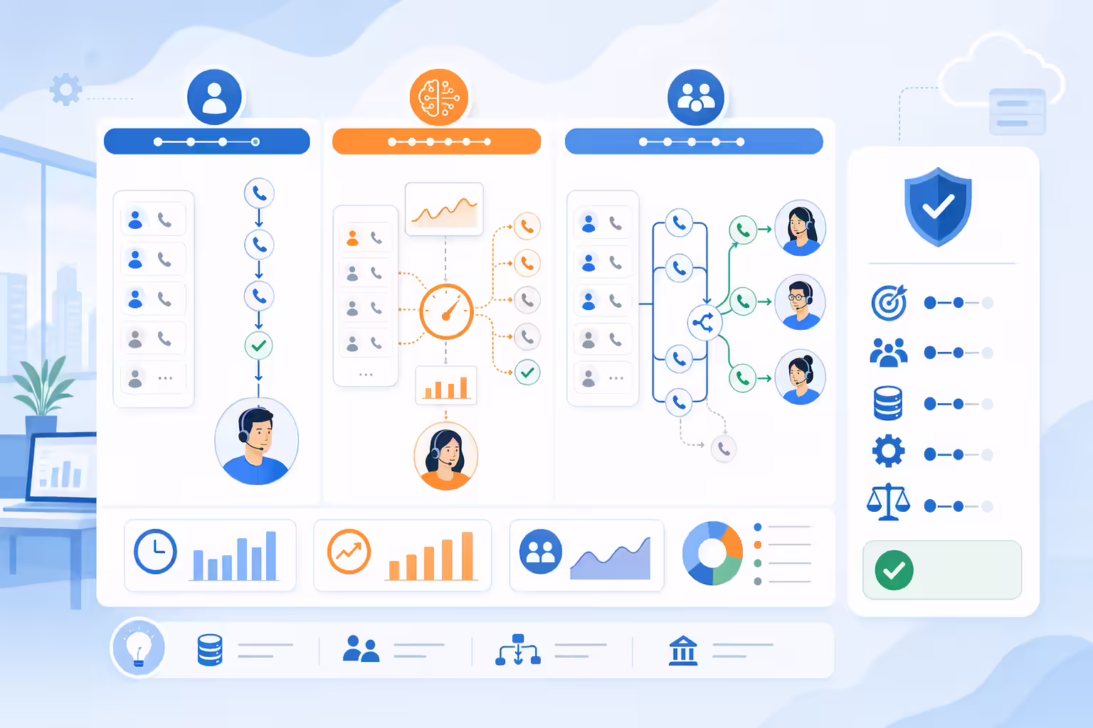 Comparison of power predictive and parallel dialing workflows