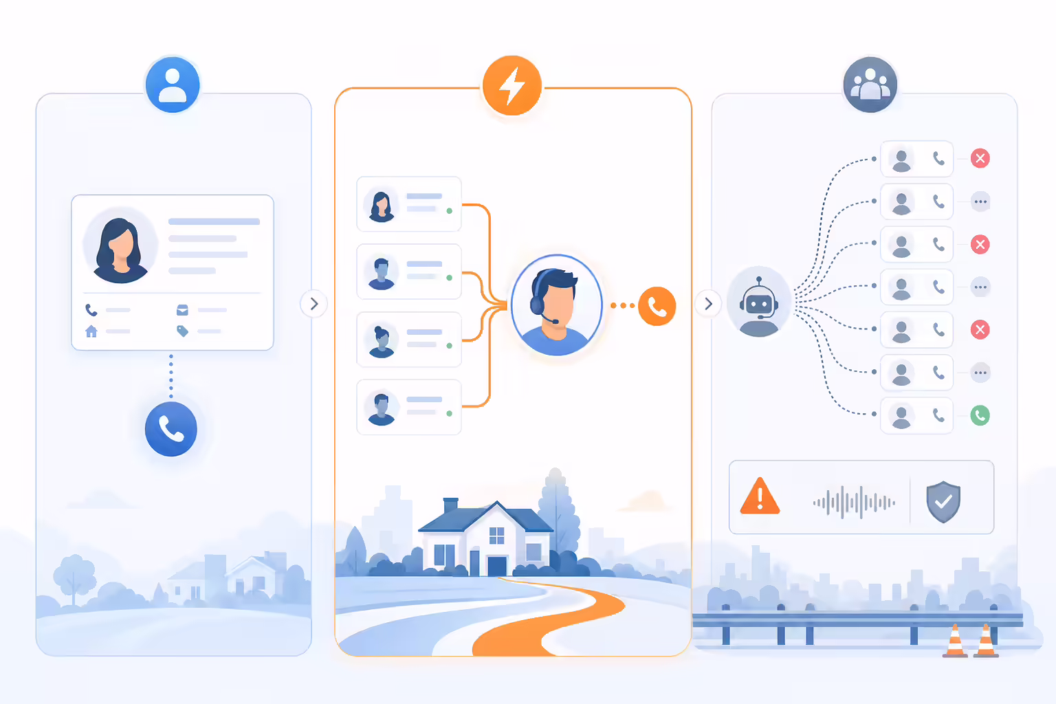 Comparison of preview, power, and predictive dialer workflows for agents