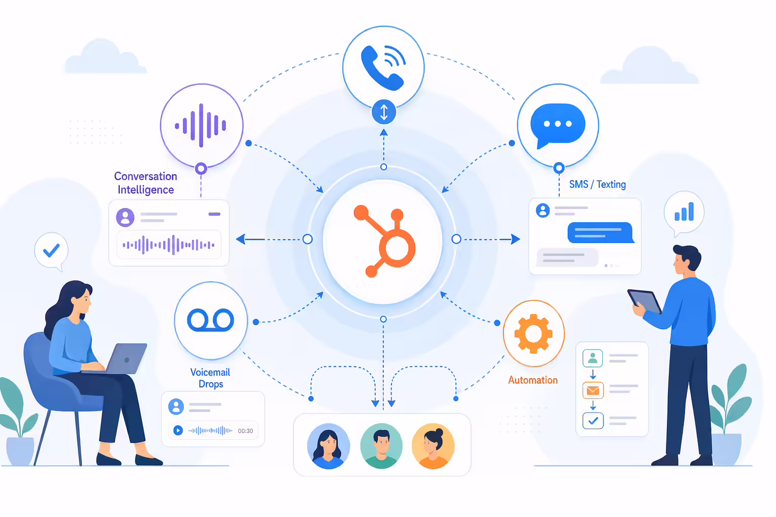 CRM integration hub expanding sales communication channels