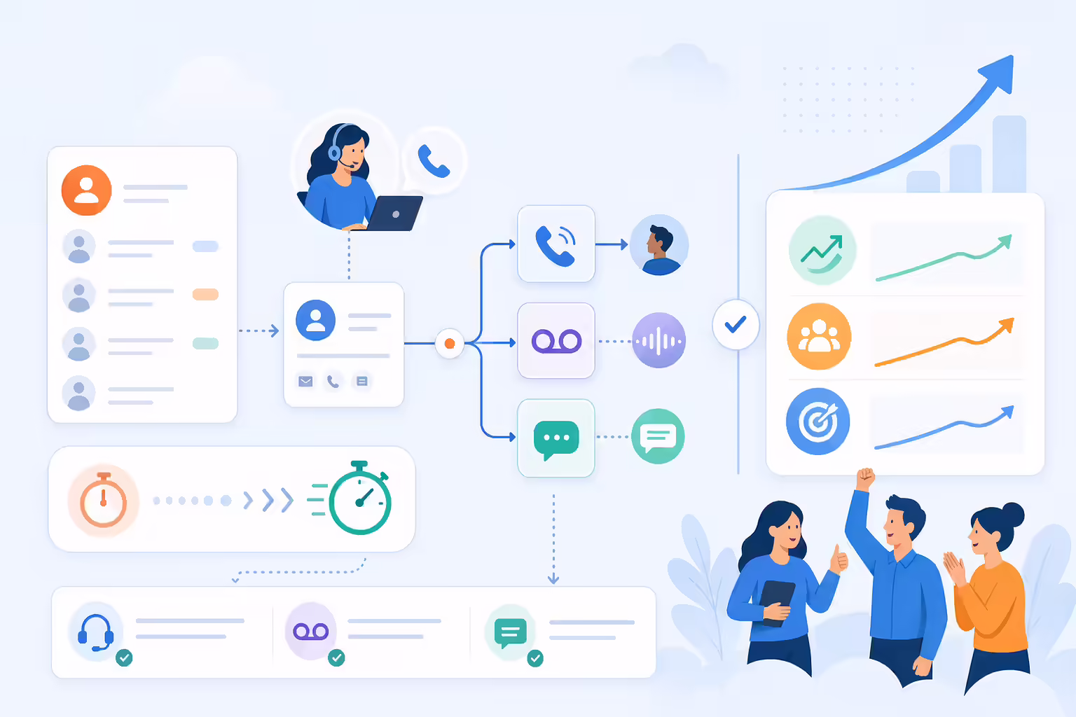 Case study workflow showing faster sales follow-up and conversion lift