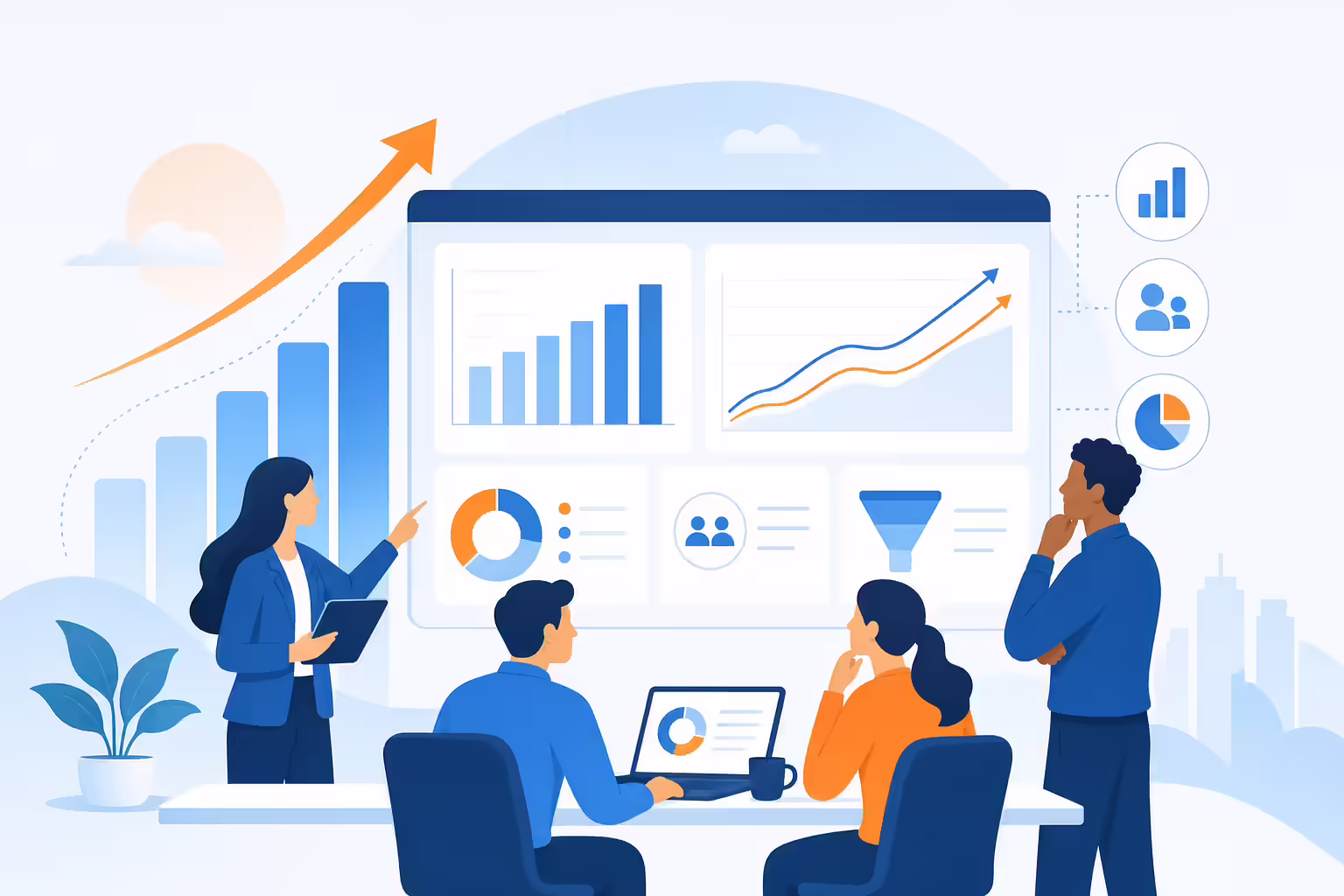 CRM market statistics and growth dashboard