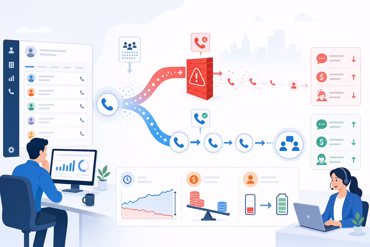 Answer-rate loss from spam-labeled outbound calls