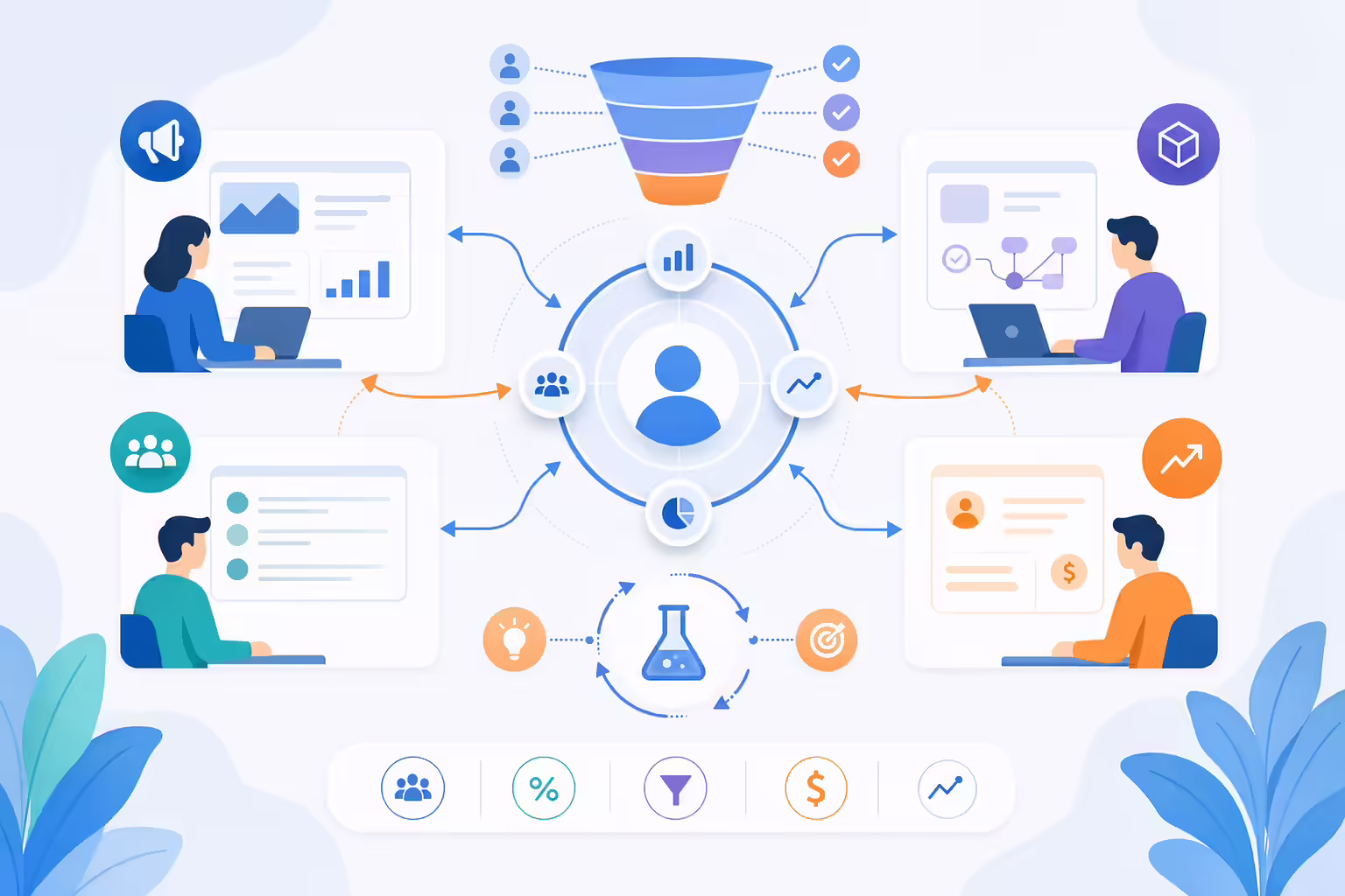 Growth manager aligning marketing product and sales teams
