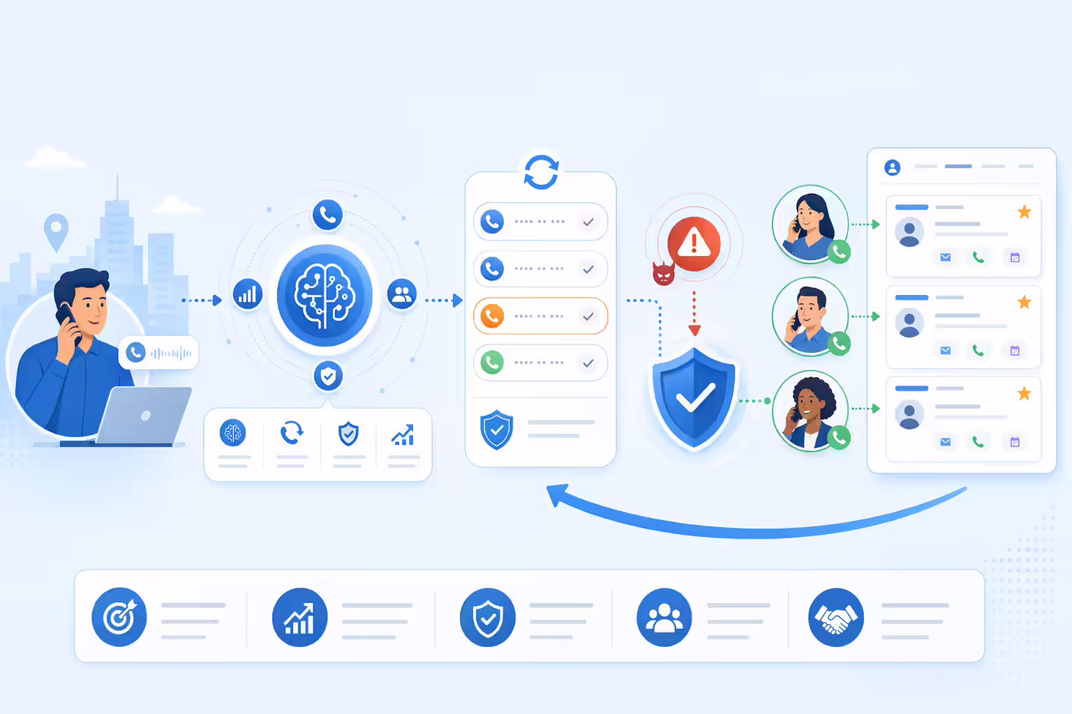 AI-powered local presence workflow improving cold call connections