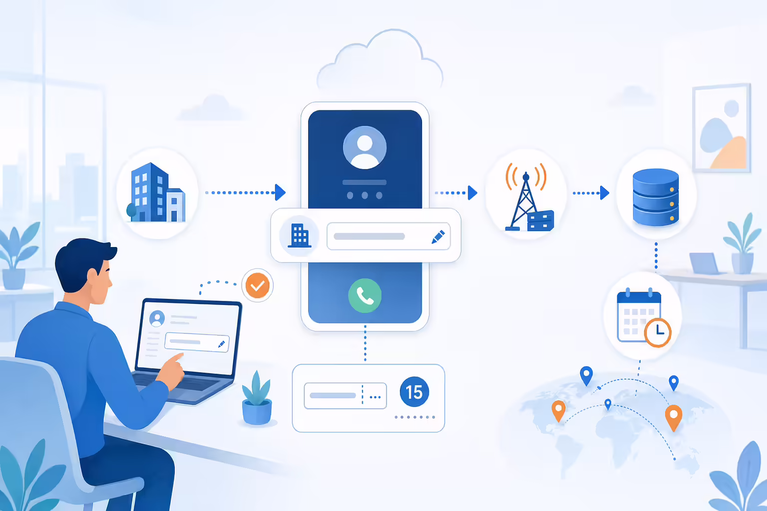Caller ID name update flowing through carrier databases