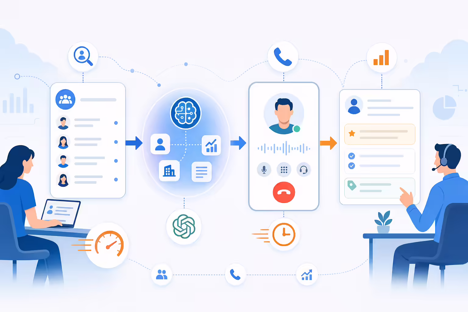 Automated prospecting workflow for faster and smarter sales calls