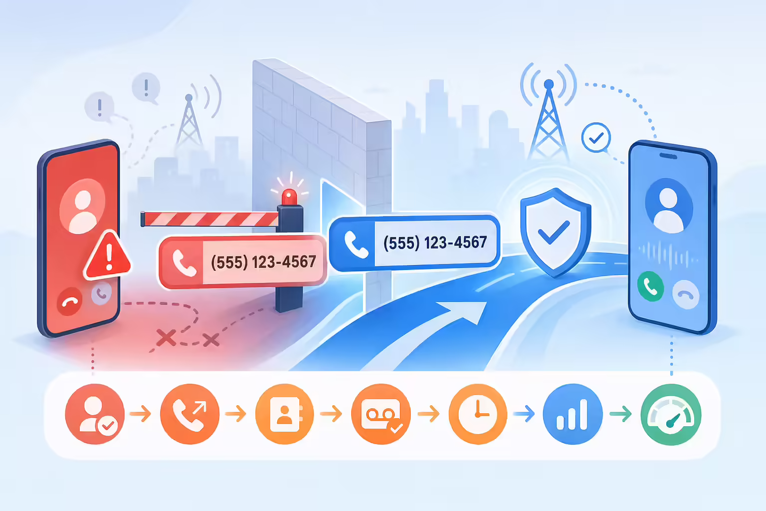Trusted outbound call routing workflow