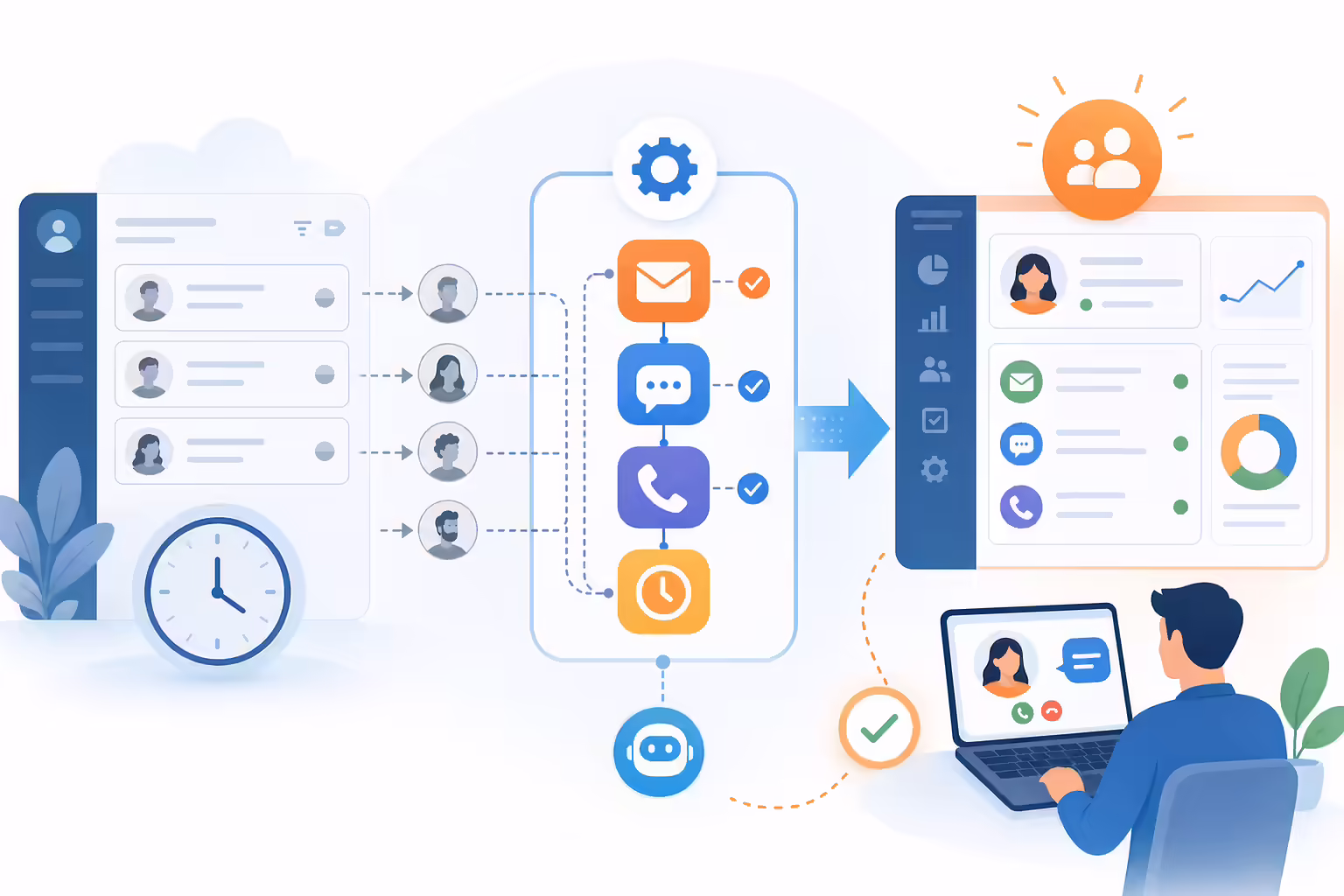Automated workflow for following up with old sales leads