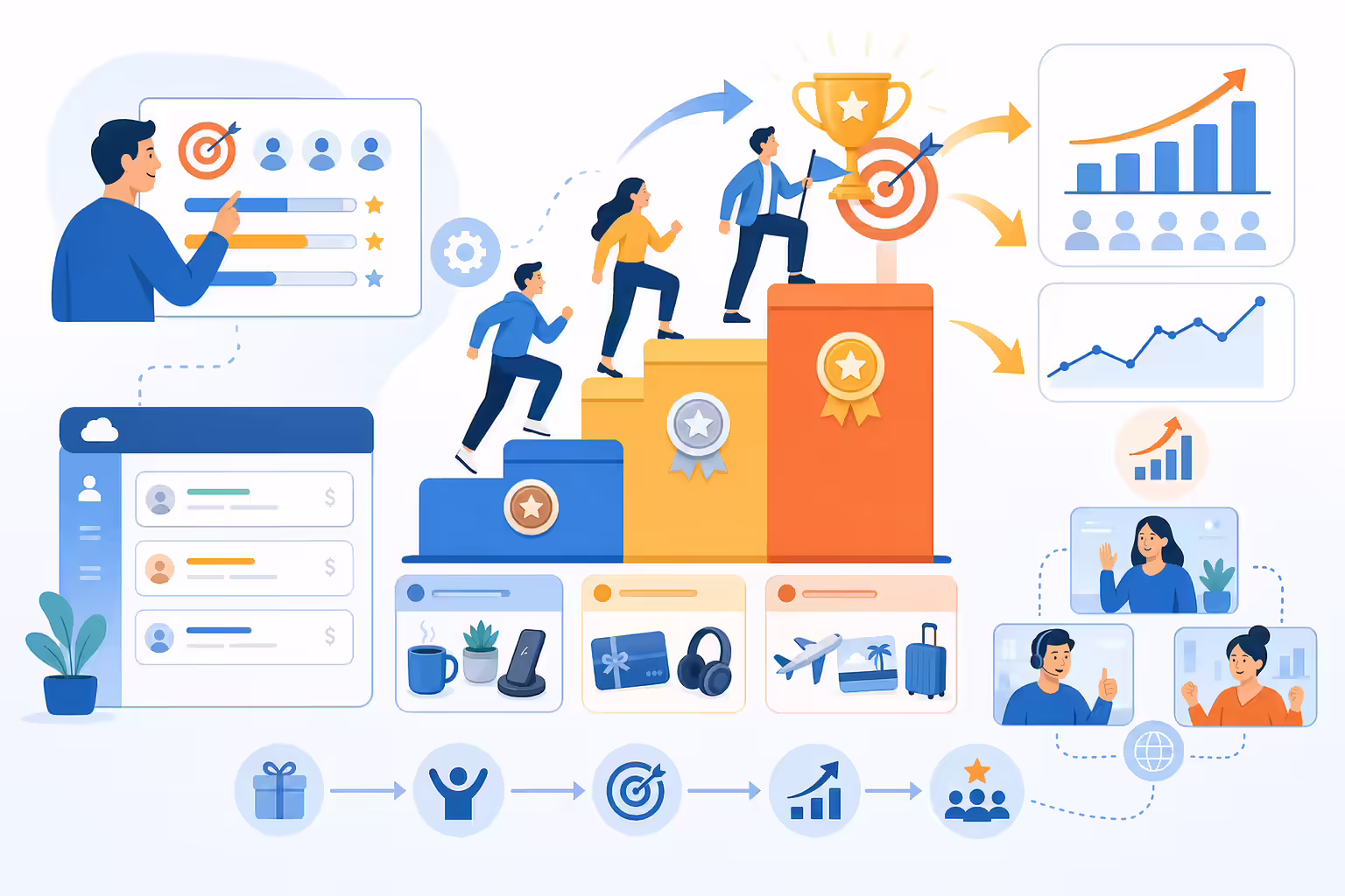 Tiered sales incentives motivating reps toward quota