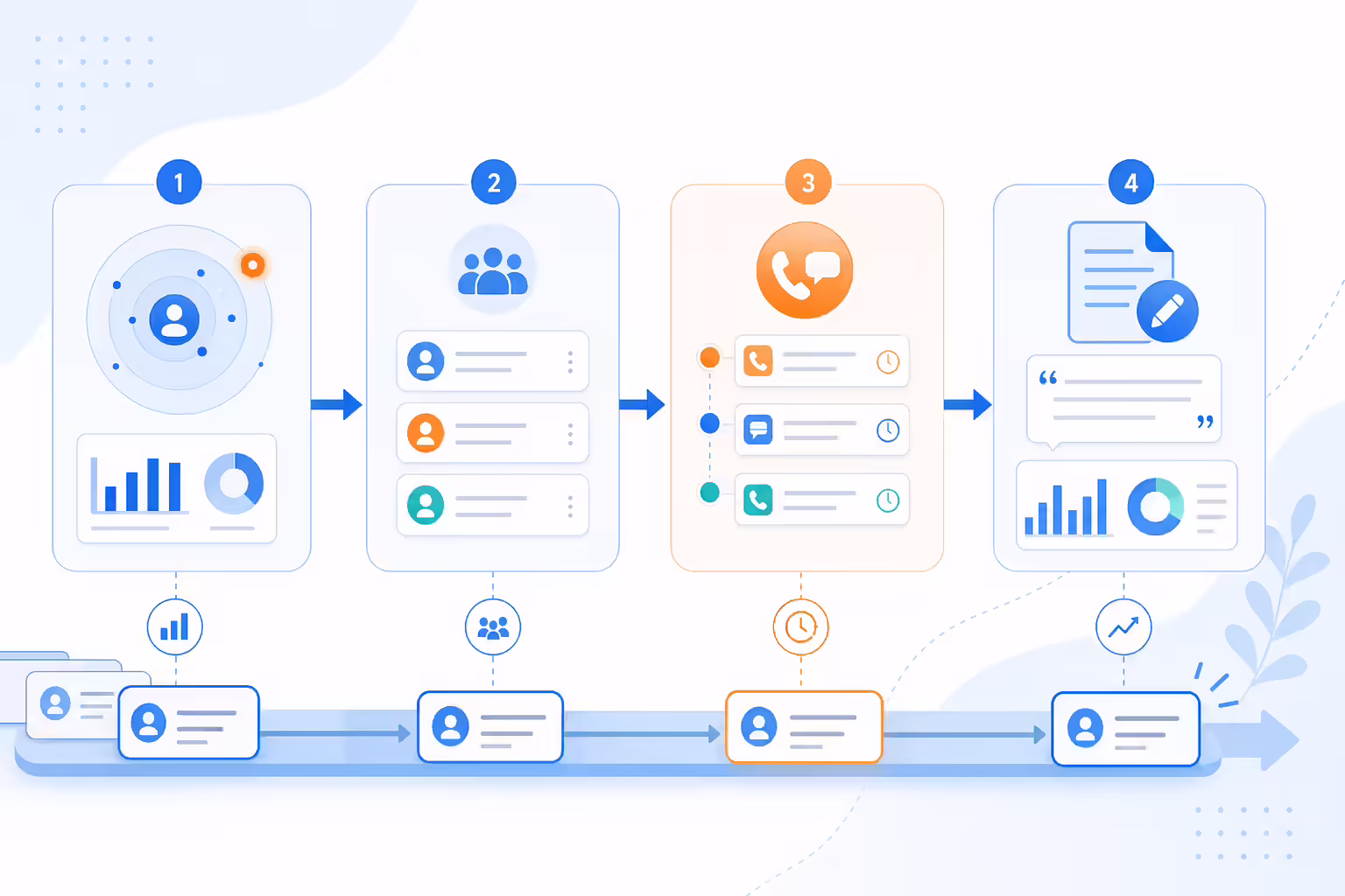 Workflow steps for optimizing prospecting with sales data