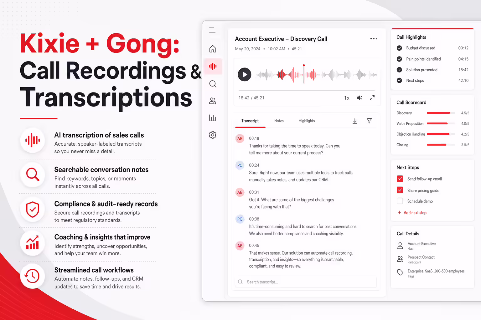Integrating Kixie and Gong for Seamless Sales Call Recordings and Transcriptions