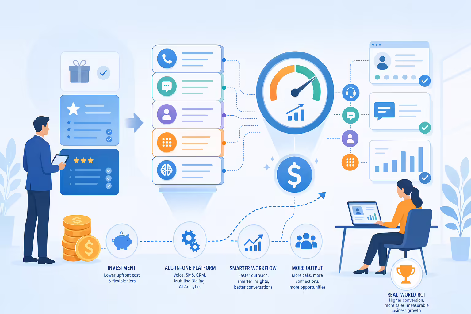Power dialer investment turning into sales productivity ROI