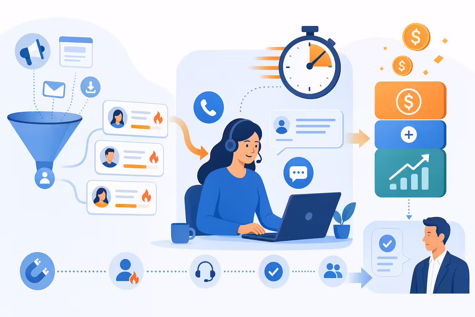 Inbound sales compensation with lead response and commission workflow