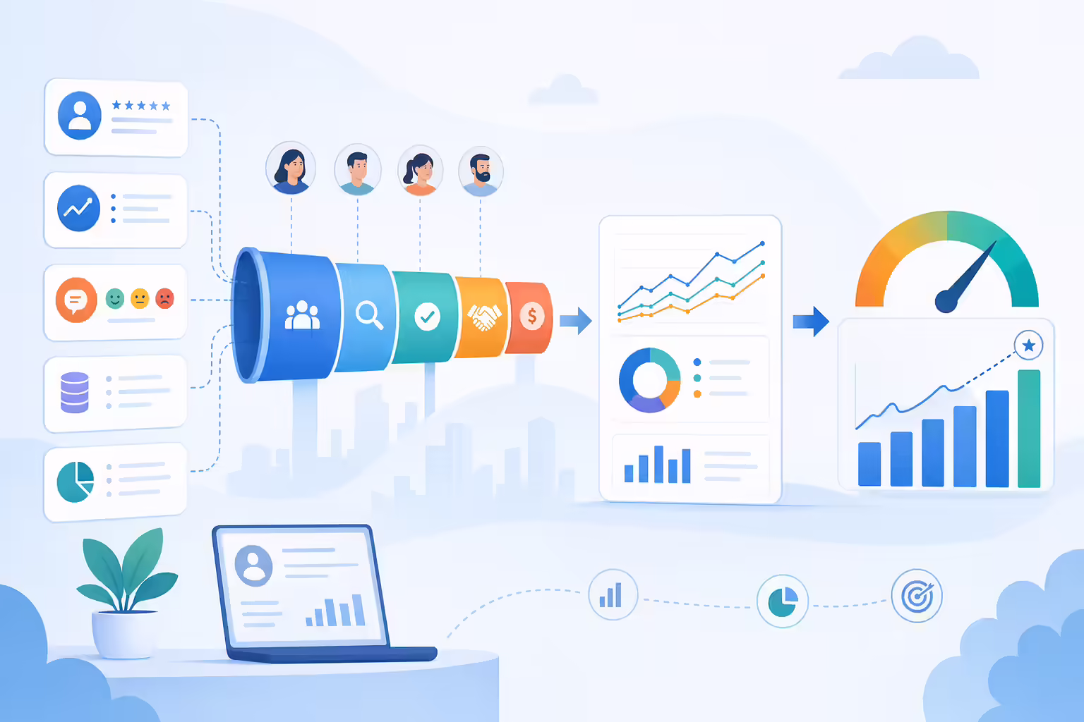 Sales pipeline data feeding an accurate revenue forecast