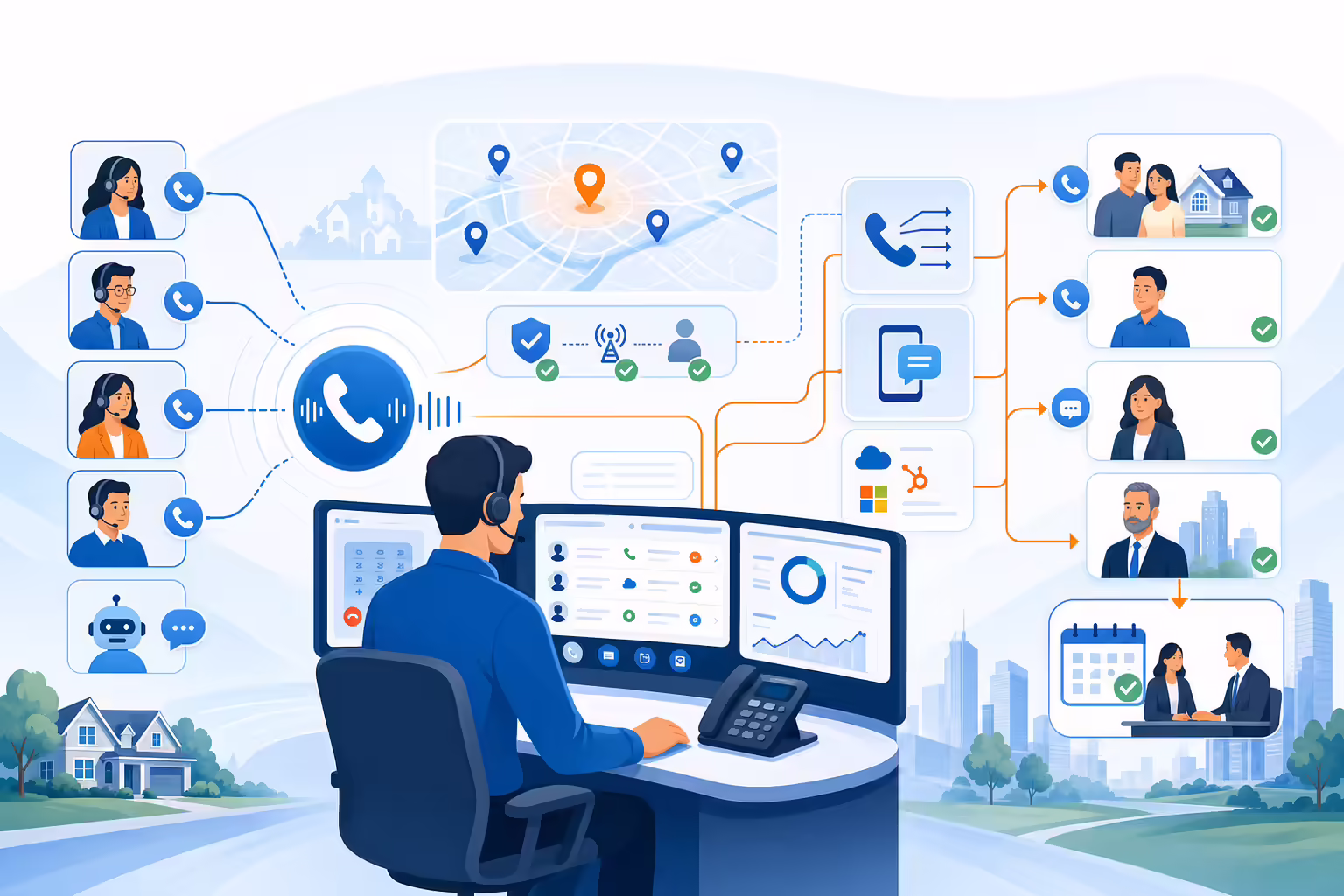 Unified power dialer connecting lending teams with prospects