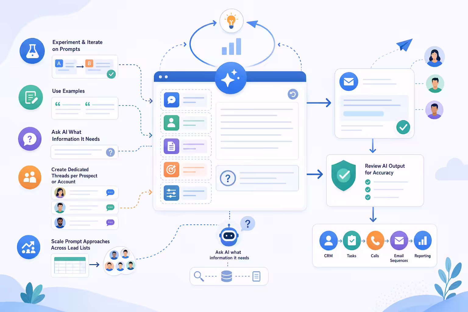 Prompt engineering workflow for improving sales outreach quality