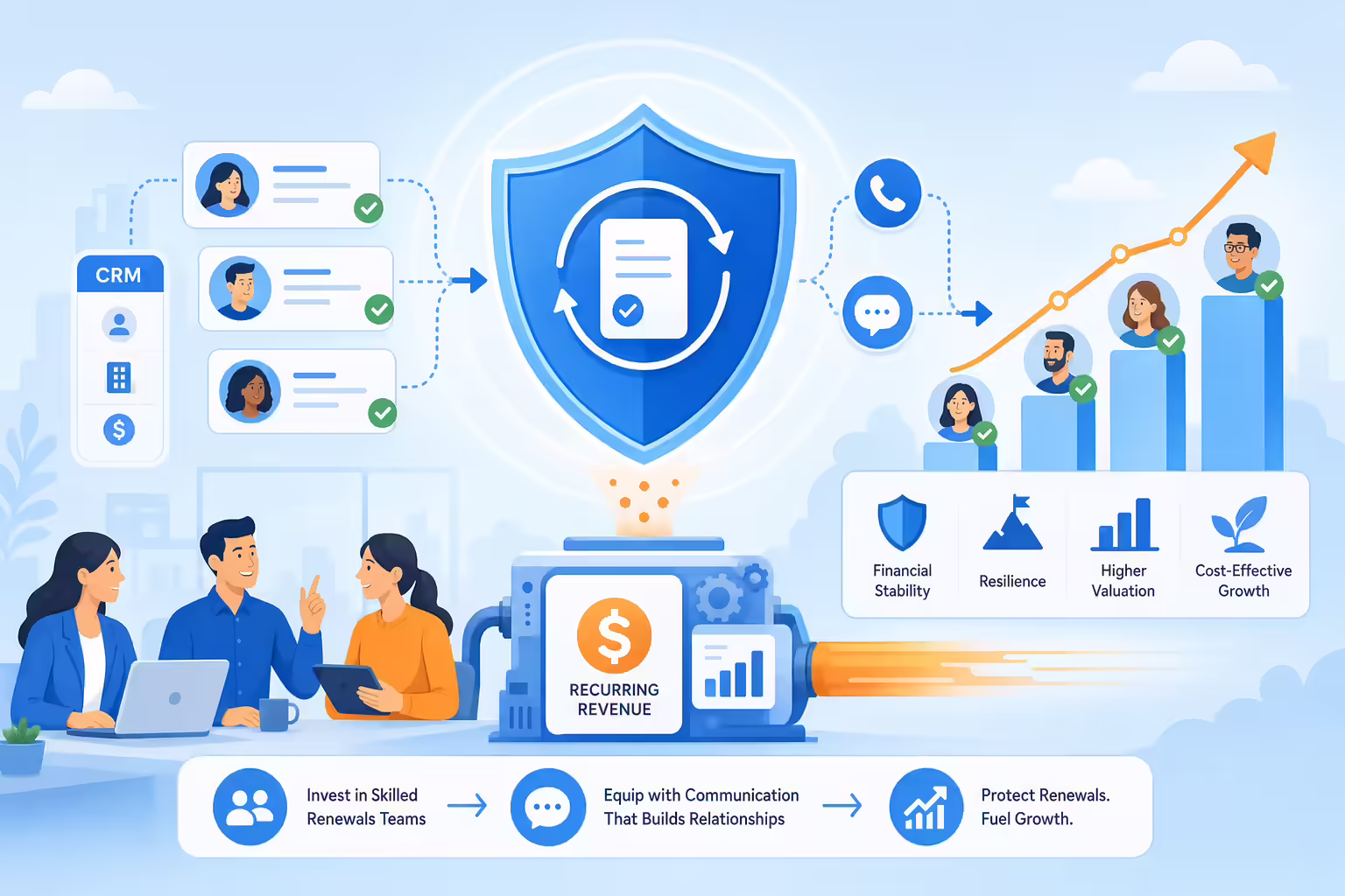 Renewals strategy protecting recurring revenue and driving growth