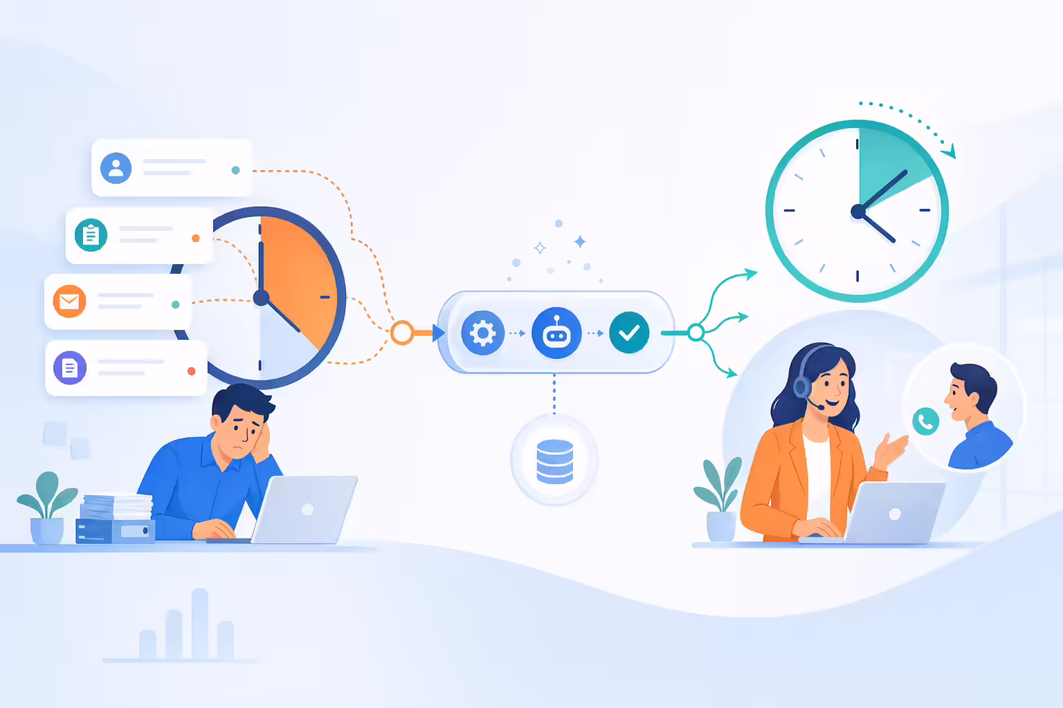 Sales time management workflow shifting admin tasks to automation