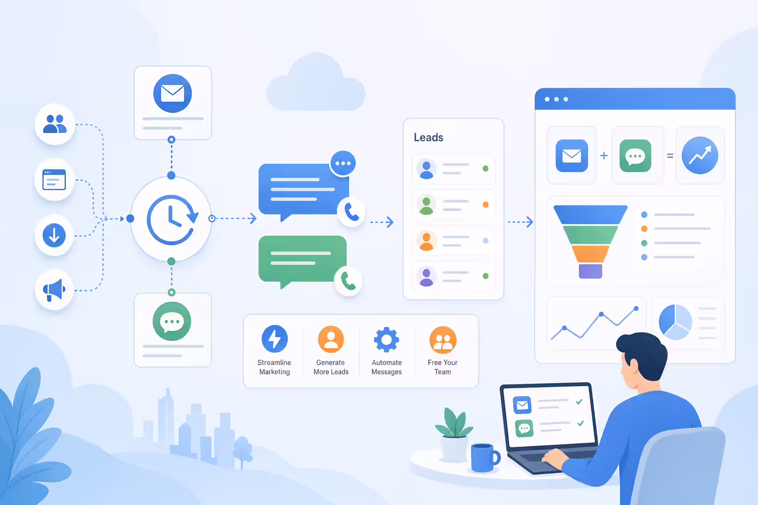 SMS automation workflow for marketing campaigns