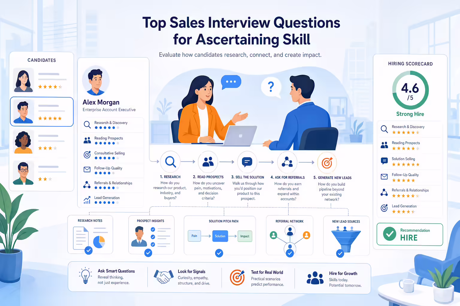 Sales interview skill assessment workflow