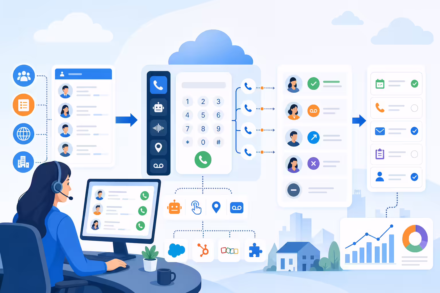 Auto dialer workflow for insurance agents