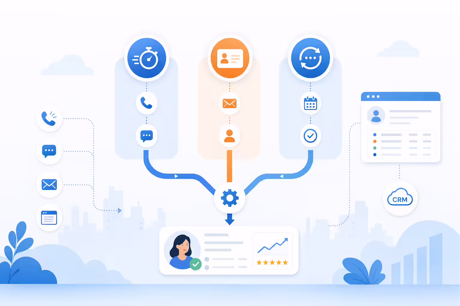 Lead follow-up process connecting speed personalization and persistence